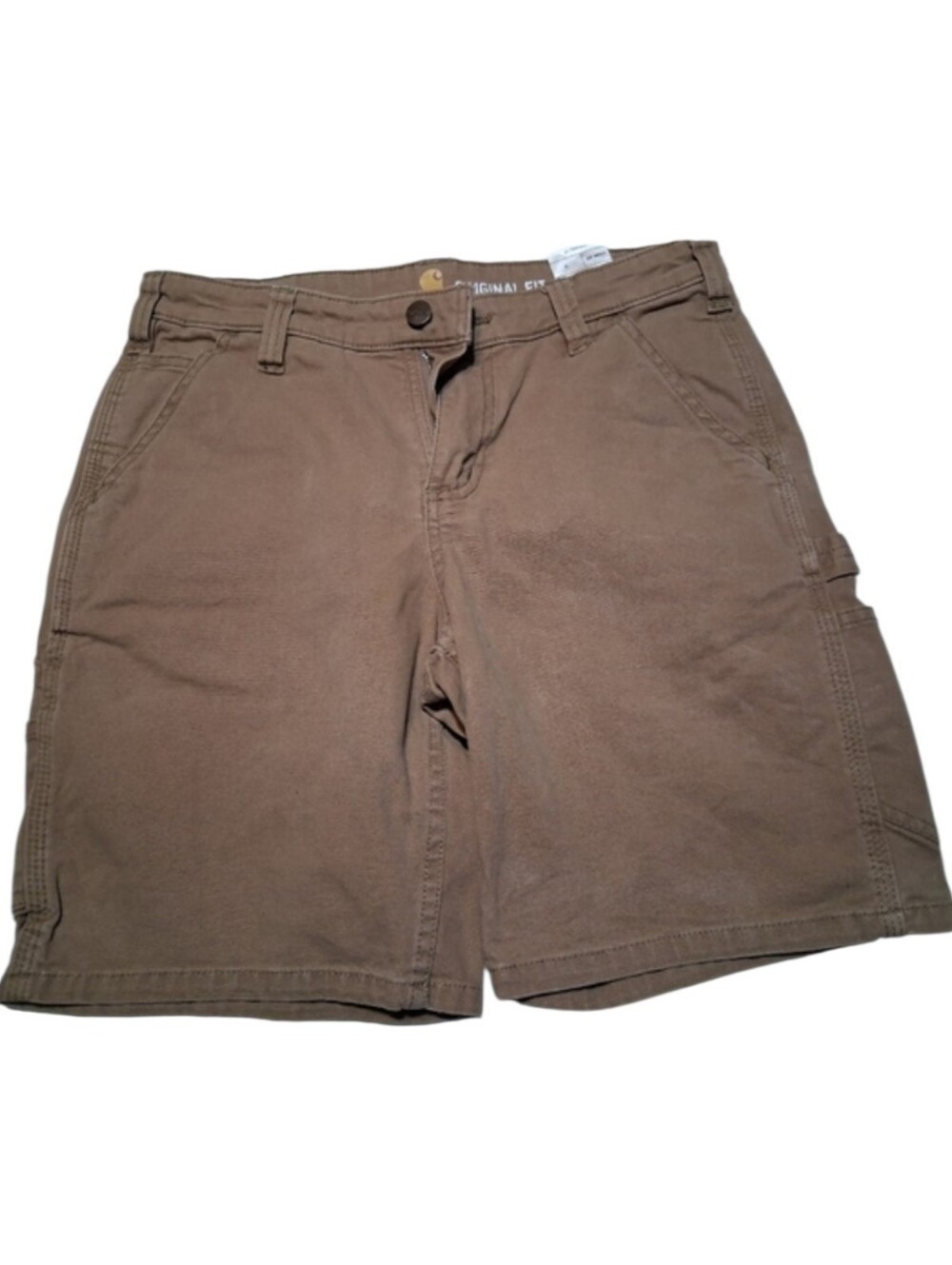 Carhartt Women Canvas Utility Work Shorts Size 4 Original Fit Brown 102094